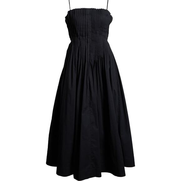 STAUD Dresses & Skirts - STAUD Black Strapless Midi Dress